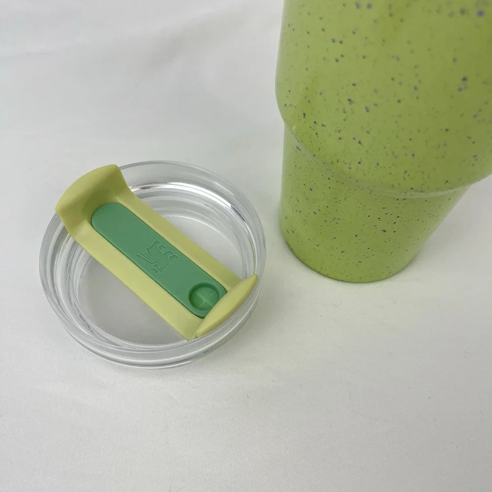 Stanley Flowstate Quencher H2.0‎ Tumbler Cup 30 oz Green Citron Speckle W/ Lid - Picture 7 of 9